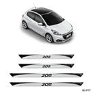 Adesivo Kit Soleira Resinada Cromada Peugeot 208 2013 - 2018 Adesivo Kit Soleira Resinada Cromada Peugeot 208 2013 - 2018