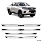 Adesivo Kit Soleira Resinada Escovado Toyota Hilux 2006-2018