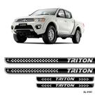 Adesivo Kit Soleira Resinada Preta Triton 2012 - 2018