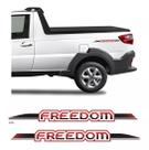 Adesivo Lateral Emblema Freedom Fiat Strada 19/20 Vermelho