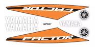 Adesivo Lateral Factor 125 2014 Yamaha Laranja