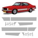 Adesivo Lateral Faixa Opala SS 80/86 Cinza Modelo Origin