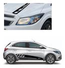 Adesivo Lateral Traseiro Capô Onix Chevrolet Faixas Em Vinil