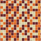 Adesivo Lavável Azulejo Pastilhas Em Tons De laranja marrom Bege E Branco Para Cozinha