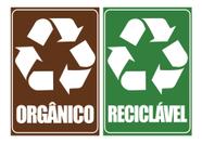 Adesivo Lixeiras Resíduos Reciclável e Orgânico 19x13cm