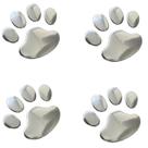 Adesivo LZLRUN 3D Dog Paw Footprint para carro (prata)