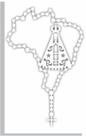 Adesivo Mapa de Nossa Senhora Aparecida Branco M