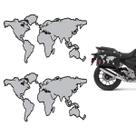 Adesivo Mapa Mundi Baú De Moto Bmw Triumph Tiger 28x17 - Par Adesivo Mapa Mundi Baú De Moto Bmw Triumph Tiger 28x17 - Par