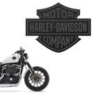 Adesivo Moto Harley Davidson Company Emblema Preto Resinado