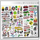 Adesivo Moto Kit 76 Unidades Super Cartela Adesivos Para Bike Moto Carro