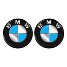 Adesivo Moto Logo BMW Modelo Compativel Escovado Resinado 5,2 X 5,2 Cm