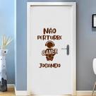 Adesivo Não Perturbe Gamer Decoração Casa, Quarto, Sala e Porta