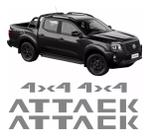 Adesivo Nissan Frontier Attack 4x4 2023 Cinza Claro