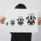 Adesivo Orixá Xangô DTF UV Envernizado Prova D'água Sticker Adesivo Orixá Xangô DTF UV Envernizado Prova D'água Sticker