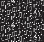Adesivo Papel de Parede Móveis Envelopamento Notas Musicais Preto e Branco 3METROSX57CM