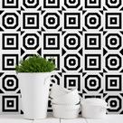 Adesivo para Azulejo Regular Preto e Branco 20x20 24un Adesivo para Azulejo Regular Preto e Branco 20x20 24un