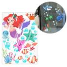 Adesivo Para Box de Banheiro Infantil Parede Fundo do Mar Sereia Tubarão Bichinhos