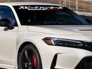 Adesivo Para-brisas Escrita Em Japonês Carro Fit Civic Honda
