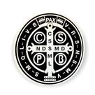 Adesivo Para Carro Medalha São Bento 8cm Preto e Branco P