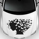 Adesivo para Carro Menina e Borboleta