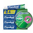 Adesivo para dentaduras Fixodent Plus Scope Secure 60 ml (pacote com 4) Adesivo para dentaduras Fixodent Plus Scope Secure 60 ml (pacote com 4)