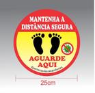 Adesivo para distância segura em filas - Kit c/ 10 unidades