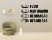 Adesivo Para Empresas Frases Coorporativas Foco Dedicação