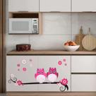Adesivo Para Geladeira Paredes Decorativo Corujas Rosa C-073