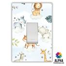 Adesivo para Interruptor de Luz Safari Infantil Tomada Espelho
