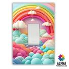 Adesivo para Interruptor Tomada Arco iris Rosa