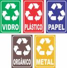Adesivo Para Lixo E Lixeira Reciclável 20x12cm Resistente