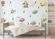 Adesivo Parede Carrinhos Brinquedos Papel de Parede Decalque