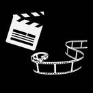 Adesivo Parede Claquete - Fita De Cinema decoração Cor:Branco