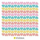 Adesivo Parede Corações Colorido 57x53 quarto infantil Adesivo Parede Corações Colorido 57x53 quarto infantil