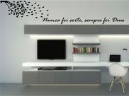 Adesivo parede decorativo nunca foi sorte 1021 (121cm x22cm)