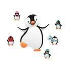 Adesivo Parede Pinguim Infantil Kit 6 Peças Fundo Branco PVC Adesivo Parede Pinguim Infantil Kit 6 Peças Fundo Branco PVC