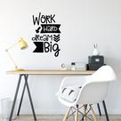 Adesivo Parede Quarto Frase Work Hard