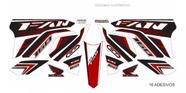 Adesivo Personalizado Kit Vermelho Preto Cg 160 Fan Ano 20