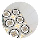 Adesivo piso box Ladrilho Ouro Antiderrapante Lavável - 1,20 x 0,80 metros