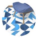 Adesivo piso ladrilho Mosaico Azul lavável antiderrapante