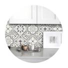 Adesivo piso ladrilho Patchwork cinza antiderrapante