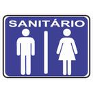 Adesivo placa aviso sinalização atenção banheiro wc sanitario masculino feminino unisex 15x21 cm ou