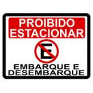 Adesivo Placa Proibido Estacionar Embarque e Desembarque