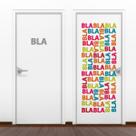 Adesivo Porta Banheiro Ele & Ela BlaBla Adesivo Porta Banheiro Ele & Ela BlaBla