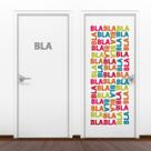Adesivo Porta Banheiro Ele & Ela BlaBla Adesivo Porta Banheiro Ele & Ela BlaBla