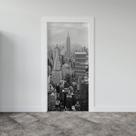 Adesivo Porta Cidade Nova York Preto e Branco Prédios Adesivo Porta Cidade Nova York Preto e Branco Prédios