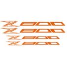 Adesivo Premium De Roda Moto Interno Kawasaki Z800 - Laranja