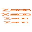Adesivo Premium De Roda Moto Interno Kawasaki Z900 - Laranja