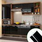 Adesivo Preto Brilho Envelopamento Geladeira Fogão 3m x 60cm