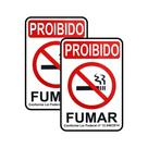 Adesivo Proibido Fumar em Vinil Alta Qualidade 1 Unidade 20x15cm